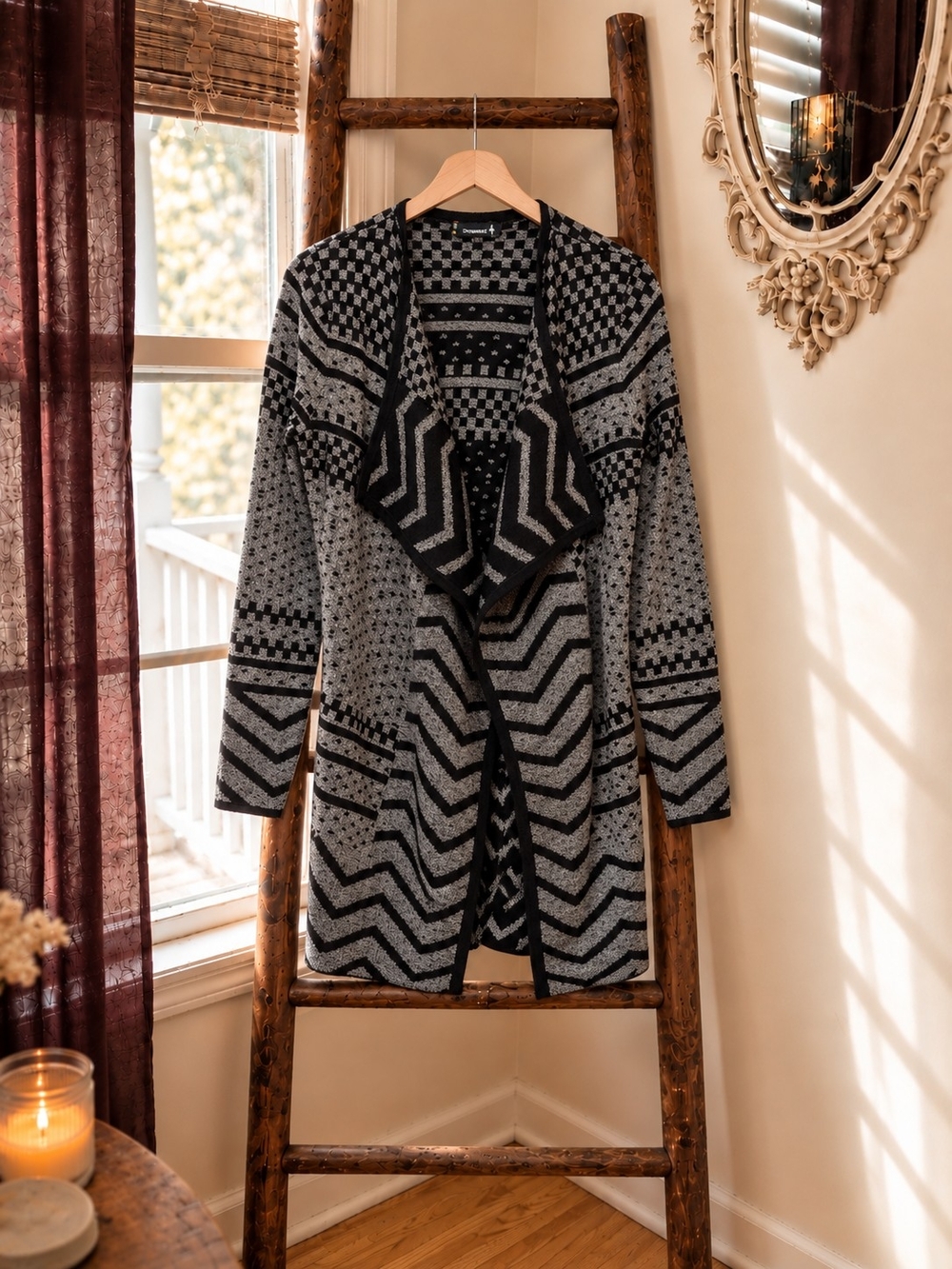 Smartwool Merino Wool Geometric Open Front Cardigan